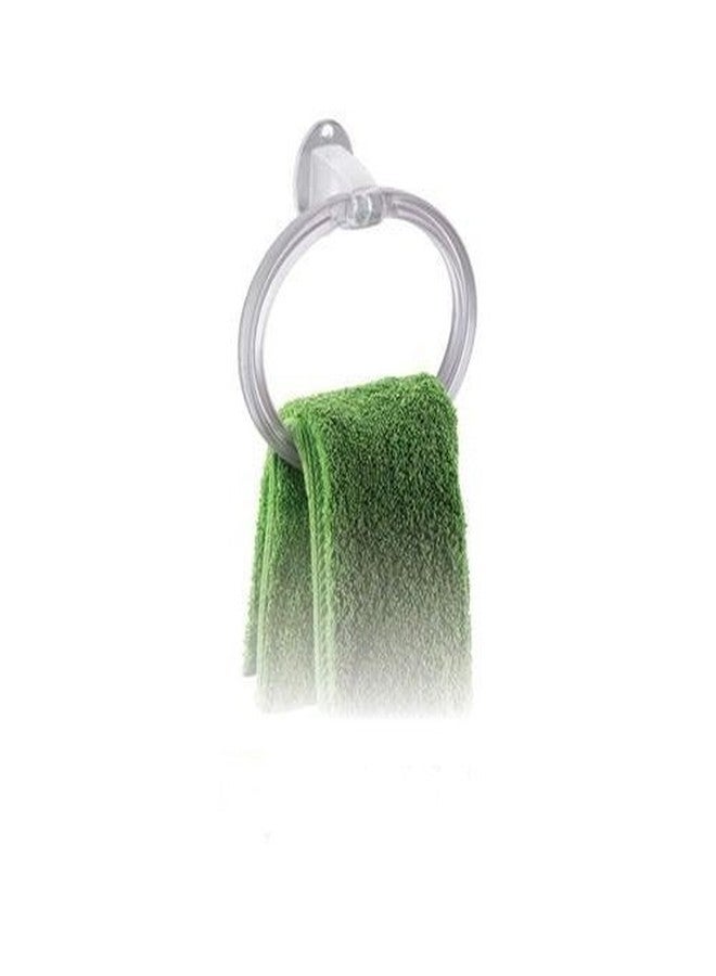 Dropware Unbreakable Plastic Towel Ring, Bath Towel Ring Holder Set of 2 - Image 5